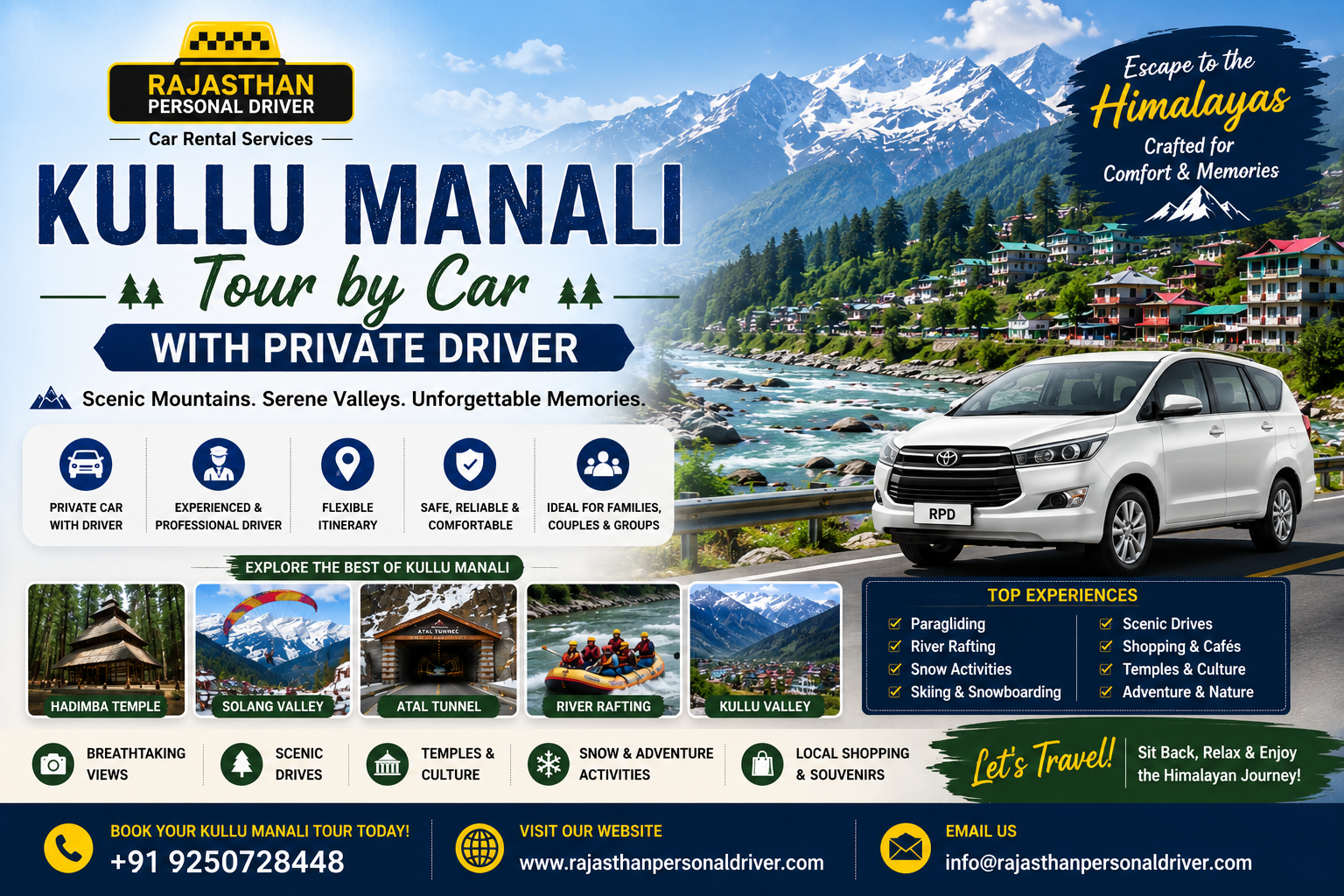 Kullu Manali Tour by Car With Private Driver | Himachal Tour Package
