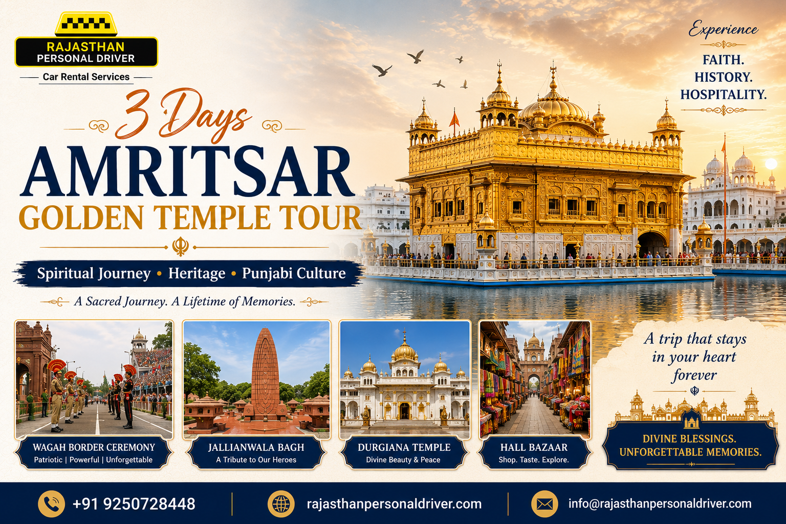 3 Days Amritsar Golden Temple Tour from Delhi 