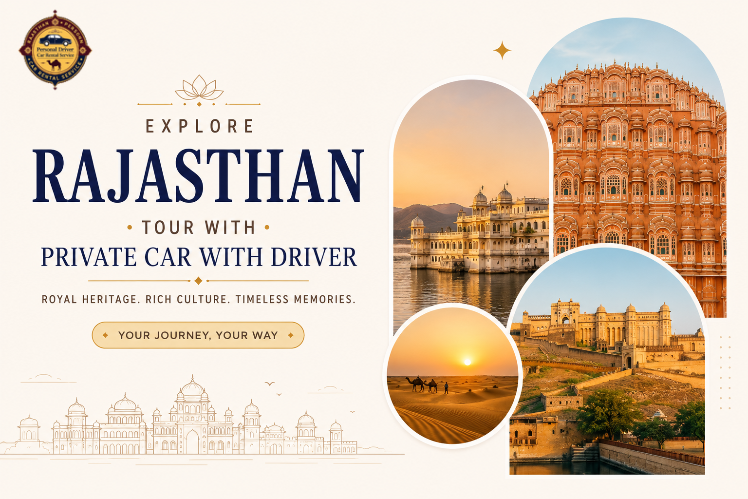 Rajasthan Tour with Private Car with Driver – Explore the Land of Kings at Your Own Pace