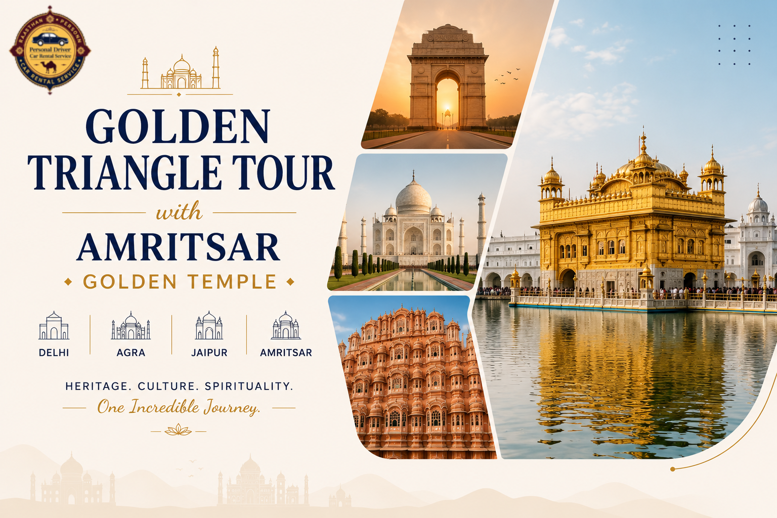 Golden Triangle Tour with Amritsar Golden Temple