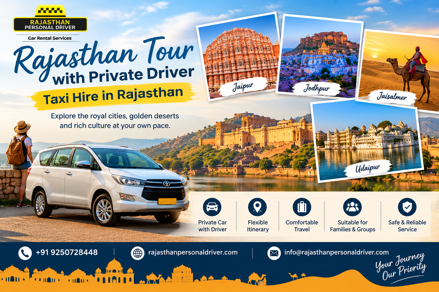 Rajasthan Tour with Private Driver | Taxi Hire in Rajasthan