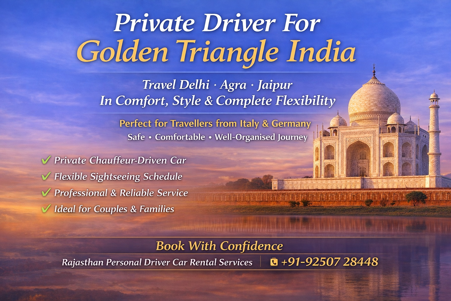 Private Driver for Golden Triangle India
