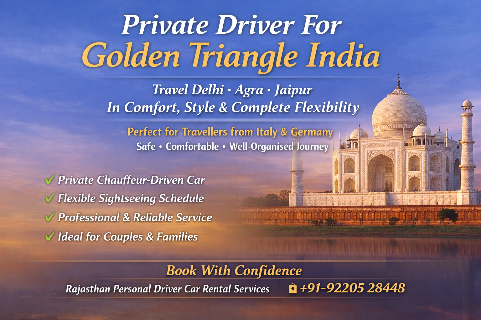Private Driver for Golden Triangle India